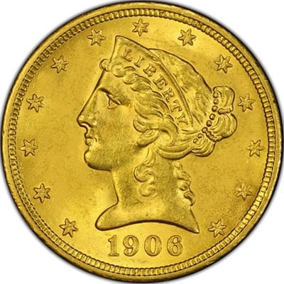 US 1906 Half Eagle $5