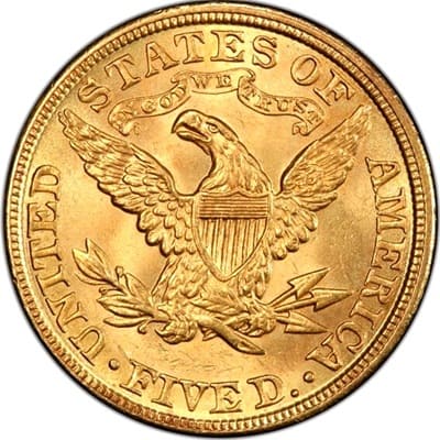 US 1907 Half Eagle $5 Value