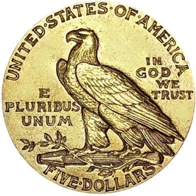 US 1911 Half Eagle $5 Value
