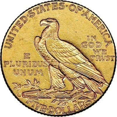 US 1916 Half Eagle $5 Value
