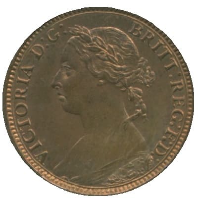 British 1893 Farthing