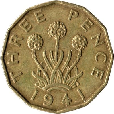 British 1941 Threepence Value