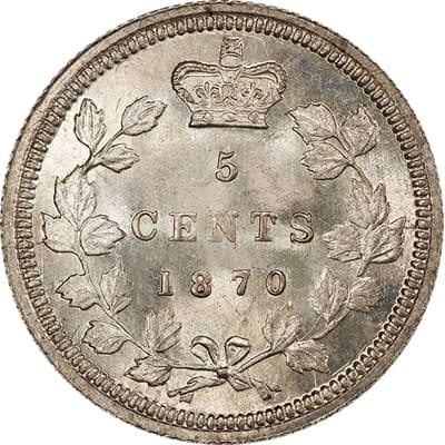 Victoria 1870 Five Cent Value