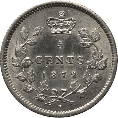 Victoria 1872 Five Cent Value