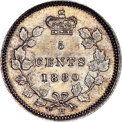 Victoria 1880 Five Cent Value