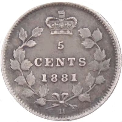 Victoria 1881 Five Cent Value