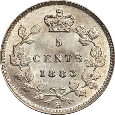 Victoria 1883 Five Cent Value