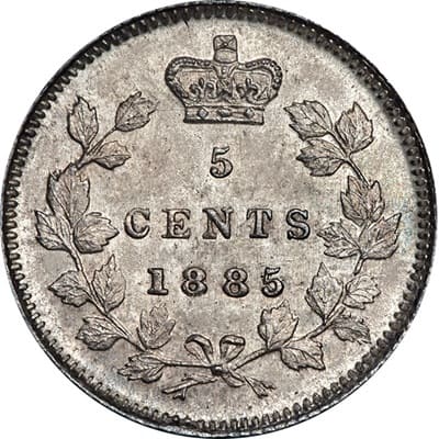 Victoria 1885 Five Cent Value