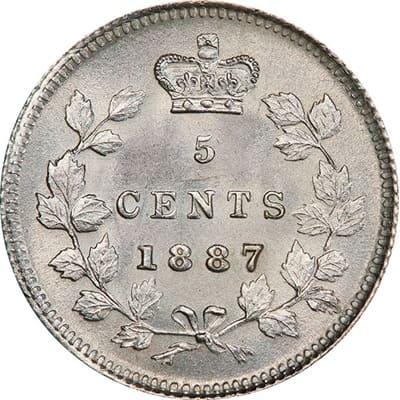 Victoria 1887 Five Cent Value