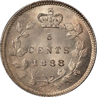 Victoria 1888 Five Cent Value