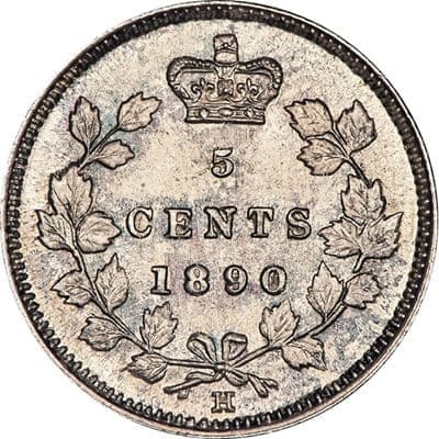 Victoria 1890 Five Cent Value