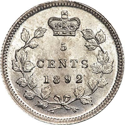 Victoria 1892 Five Cent Value