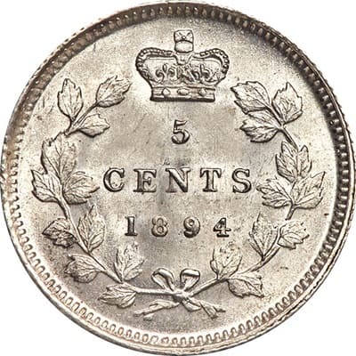 Victoria 1894 Five Cent Value