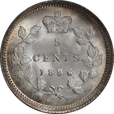 Victoria 1896 Five Cent Value