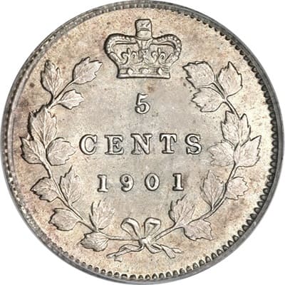 Victoria 1901 Five Cent Value