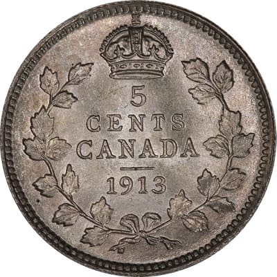 George V 1913 Five Cent Value