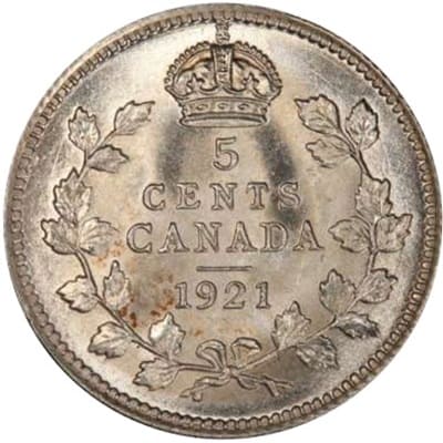 George V 1921 Five Cent Value