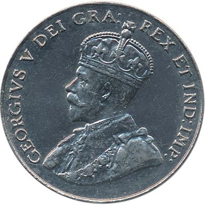 George V 1933 Five Cent Value