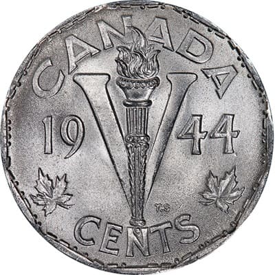 George VI 1944 Five Cent Value