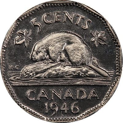 George VI 1946 Five Cent Value