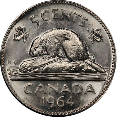 Elizabeth II 1964 Five Cent Value