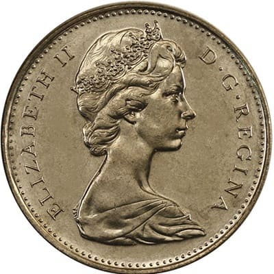 Reverse: Canadian Canadian 1973 Five Cent Value