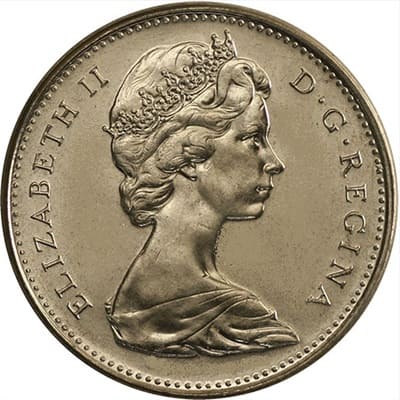 Reverse: Canadian Canadian 1974 Five Cent Value