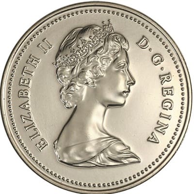 Reverse: Canadian Canadian 1980 Five Cent Value
