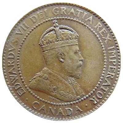 Edward VII 1906 Large Cent Value