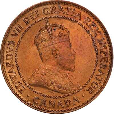 Edward VII 1907 Large Cent Value