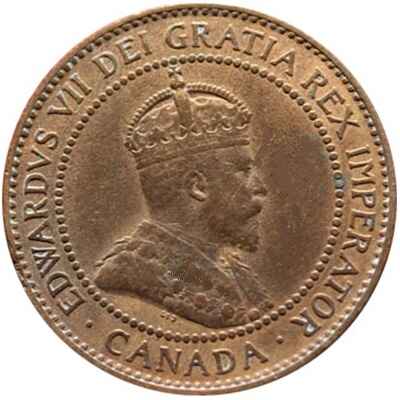 Edward VII 1908 Large Cent Value