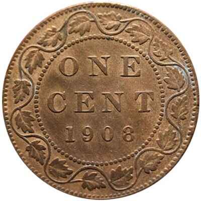 Edward VII 1908 Large Cent Value