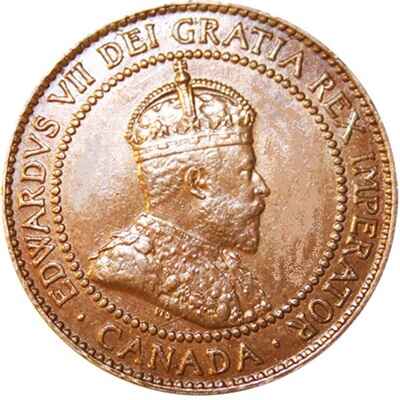 Edward VII 1910 Large Cent Value