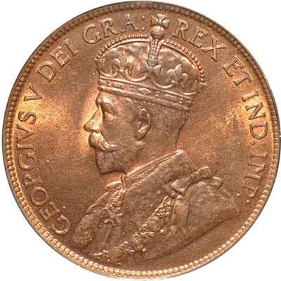 George V 1916 Large Cent Value