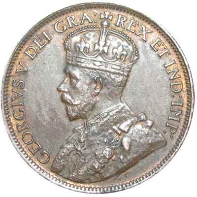 George V 1918 Large Cent Value