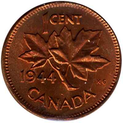 George VI 1944 One Cent Value