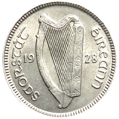 Irish Free State 1928 Shilling Value