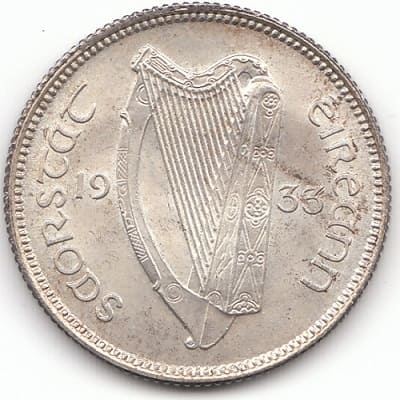 Irish Free State 1933 Shilling Value