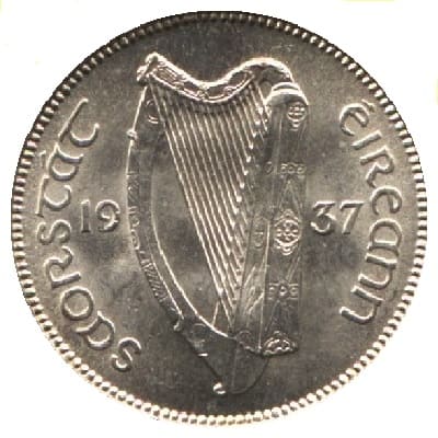 Irish Free State 1937 Shilling Value