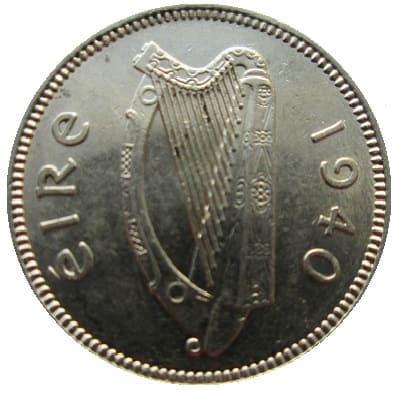 Eire 1940 Threepence Value