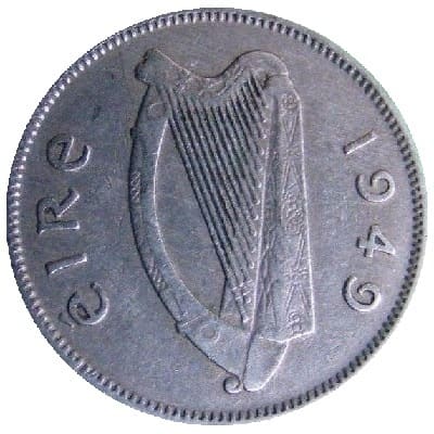 Eire 1949 Threepence Value