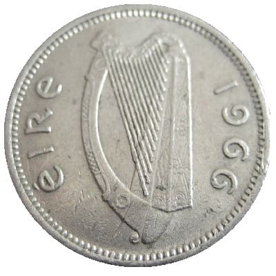 Eire 1966 Threepence Value