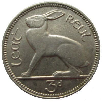 Irish Three Pence Value - Irish 3D Value