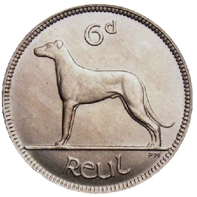 Eire 1945 Sixpence Value