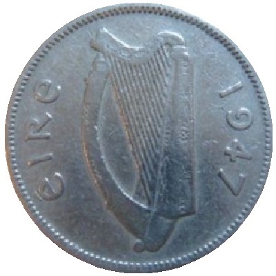 Eire 1947 Sixpence Value