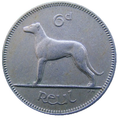 Eire 1947 Sixpence Value