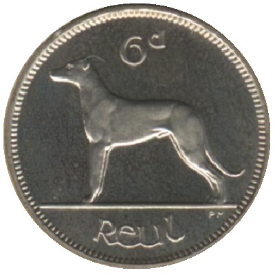 Eire 1950 Sixpence Value