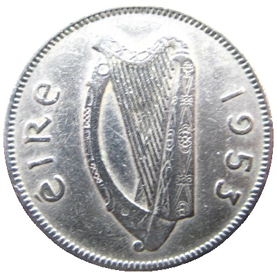 Eire 1953 Sixpence Value