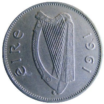 Eire 1961 Sixpence Value