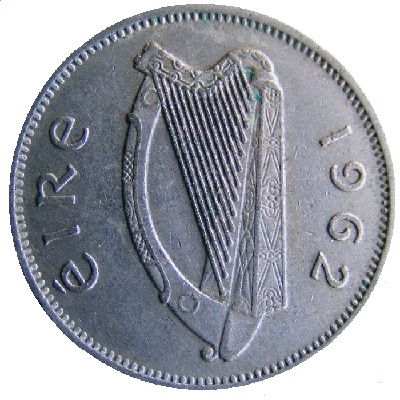 Eire 1962 Sixpence Value